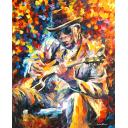 Gallery value USD14600 JOHN LEE HOOKER - PALETTE KNIFE Oil Painting On Canvas By Leonid Afremov